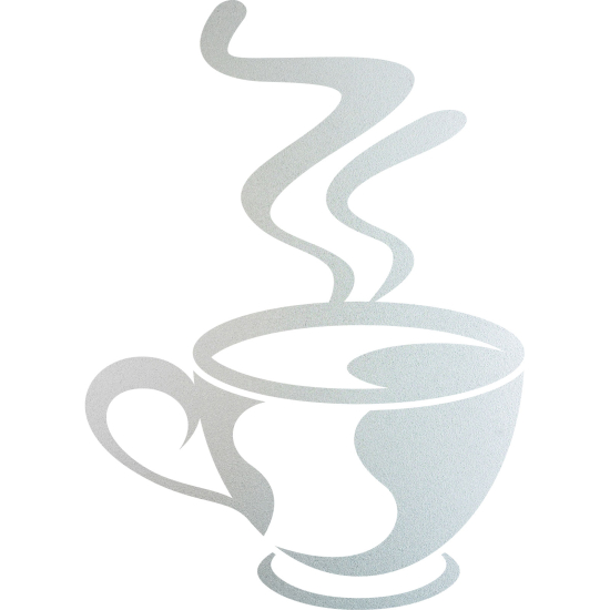 Vinilo Adhesivo Decorativo esmerilado - Taza de café