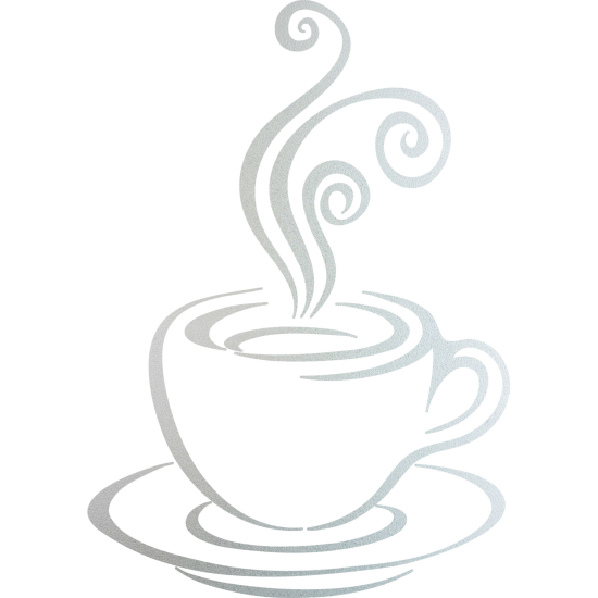 Vinilo Adhesivo Decorativo esmerilado - Taza de café