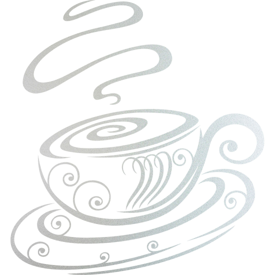 Vinilo Adhesivo Decorativo esmerilado - Taza de café