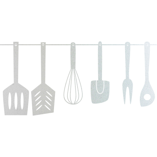 Vinilo Adhesivo Decorativo esmerilado - Utensilios de cocina