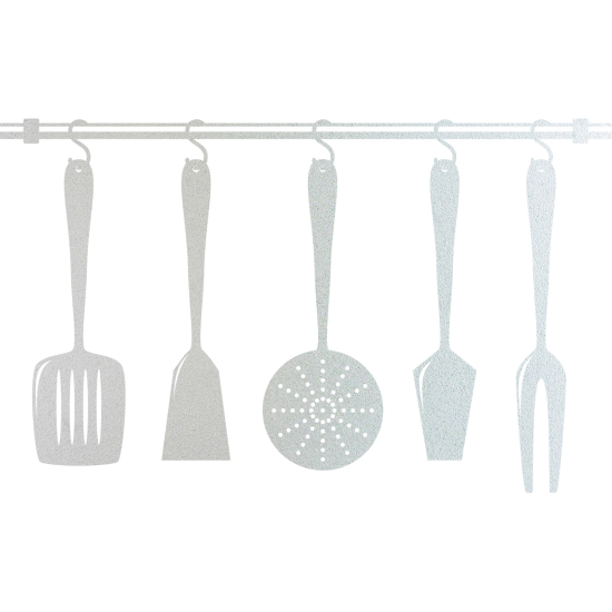 Vinilo Adhesivo Decorativo esmerilado - Utensilios de cocina
