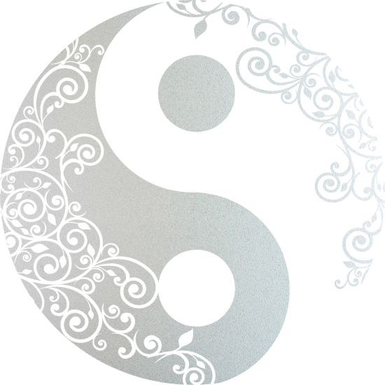 Vinilo Adhesivo Decorativo esmerilado - Yin Yang