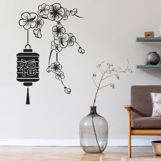 Vinilo Adhesivo Decorativo - Farol Sakura