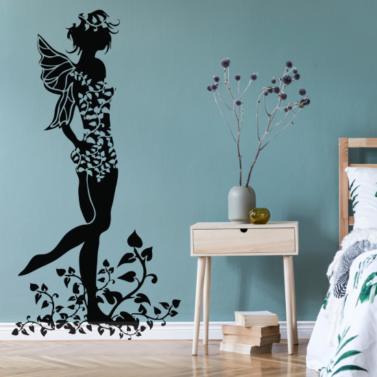 Vinilo Adhesivo Decorativo - Hada Flores