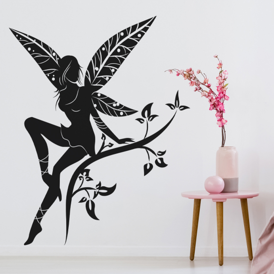 Vinilo Adhesivo Decorativo - Hada Flores