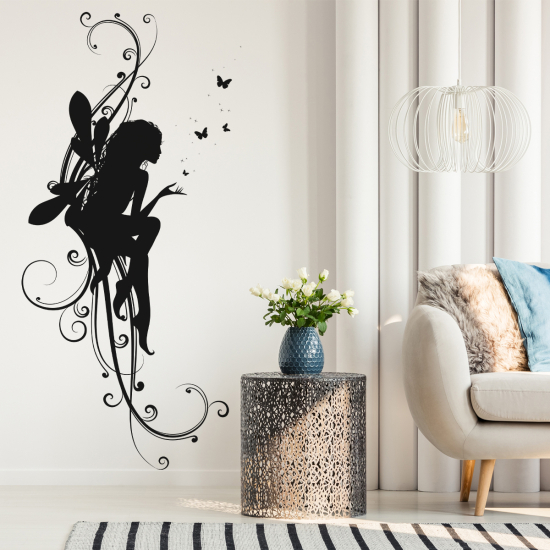 Vinilo Adhesivo Decorativo - Hada Mariposas
