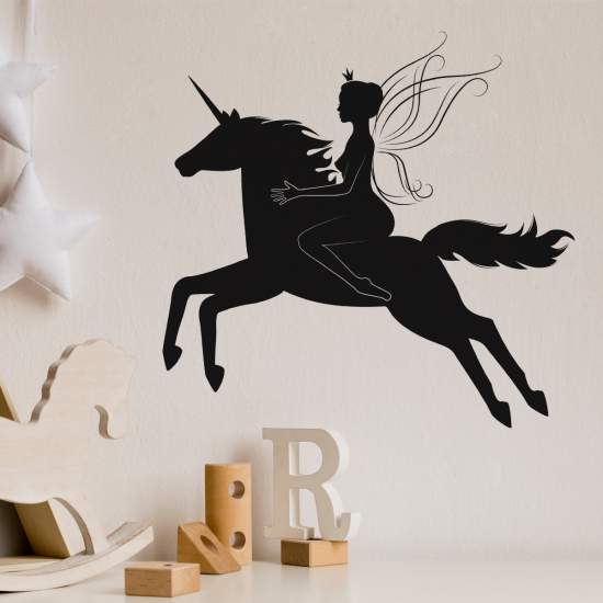 Vinilo Adhesivo Decorativo - Hada Unicornio