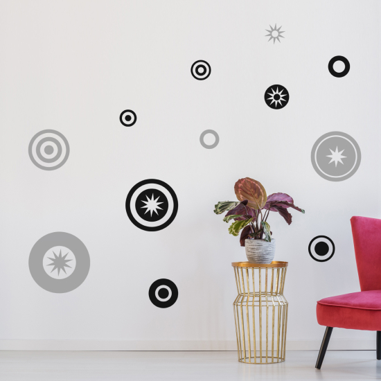 Vinilo Adhesivo Decorativo - Kit 12 Círculos