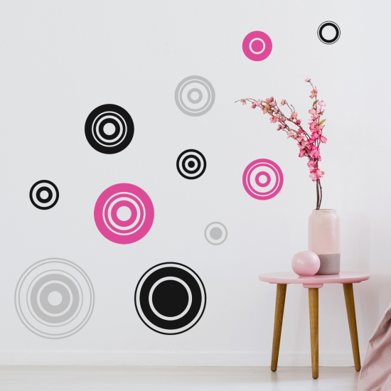 Vinilo Adhesivo Decorativo - Kit 13 Círculos