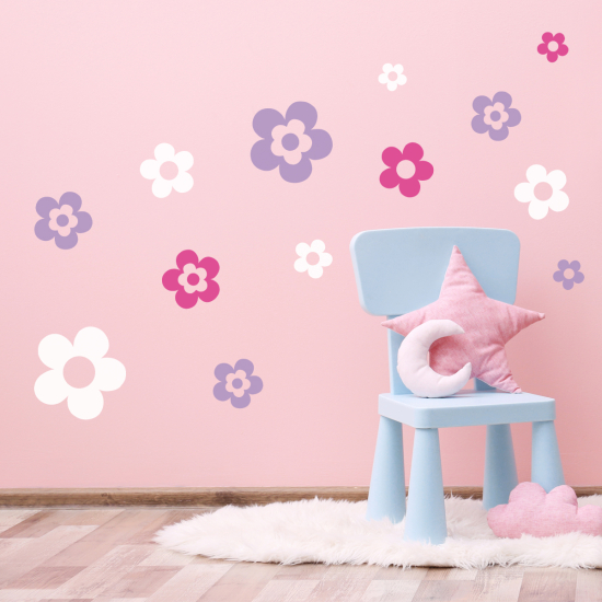 Vinilo Adhesivo Decorativo - Kit 13 Flores