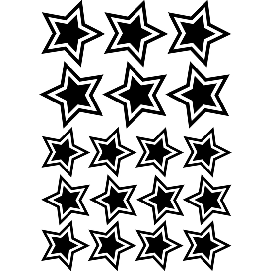 Vinilo Adhesivo Decorativo - Kit 18 Estrellas