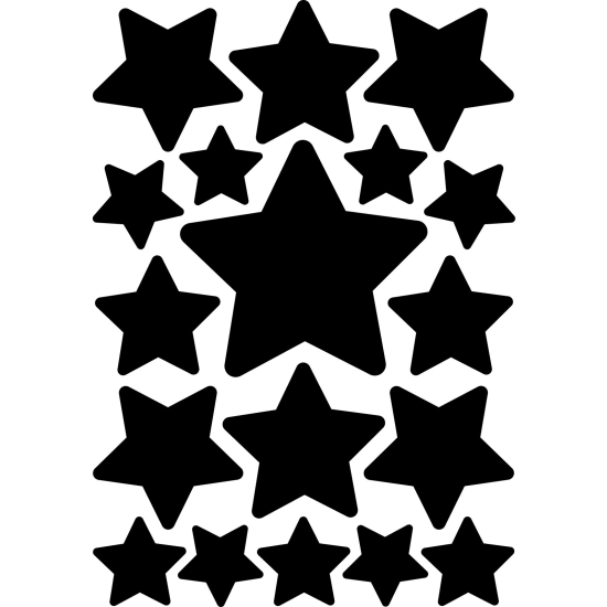 Vinilo Adhesivo Decorativo - Kit 18 Estrellas
