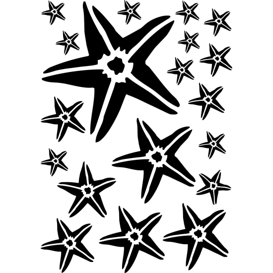 Vinilo Adhesivo Decorativo - Kit 19 Estrellas de mar