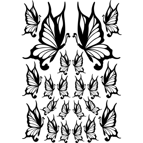 Vinilo Adhesivo Decorativo - Kit 22 Mariposas
