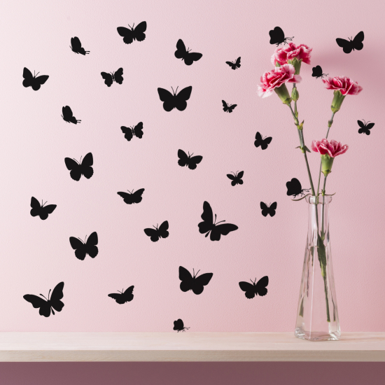 Vinilo Adhesivo Decorativo - Kit 30 Mariposas