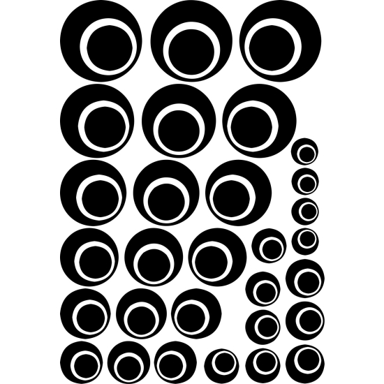 Vinilo Adhesivo Decorativo - Kit 30 Rondas