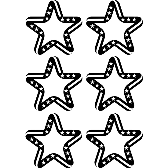 Vinilo Adhesivo Decorativo - Kit 6 Estrellas