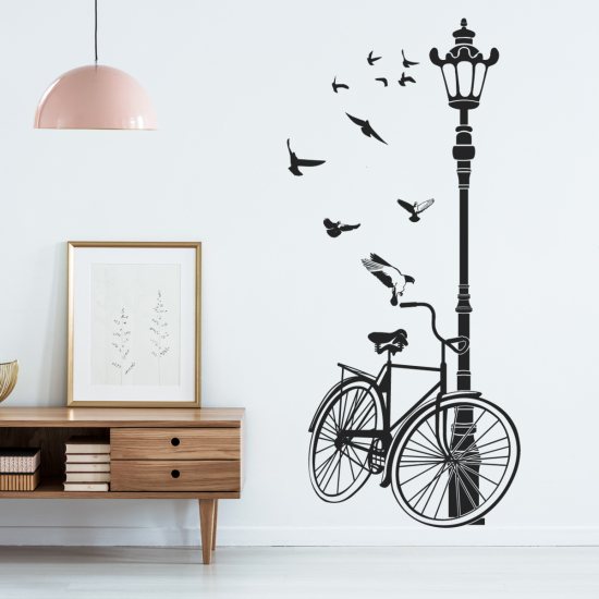 Vinilo Adhesivo Decorativo - Lámpara de bicicleta