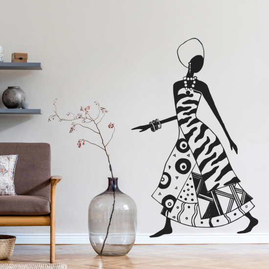 Vinilo Adhesivo Decorativo - Mujer africana