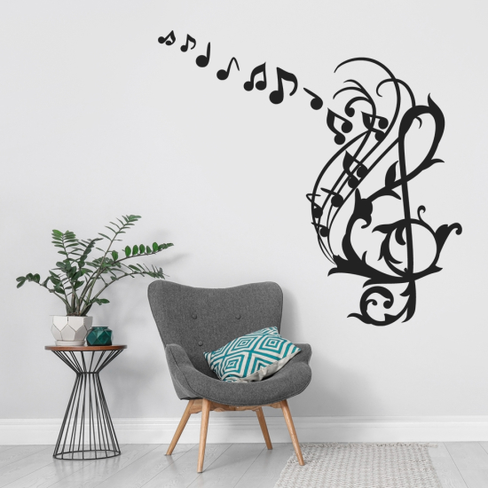 Vinilo Adhesivo Decorativo - Notas de música
