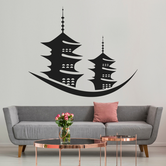 Vinilo Adhesivo Decorativo - Palacio japonés