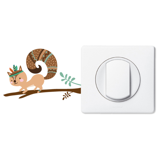 Vinilo Adhesivo Decorativo para interruptores - Ardilla india