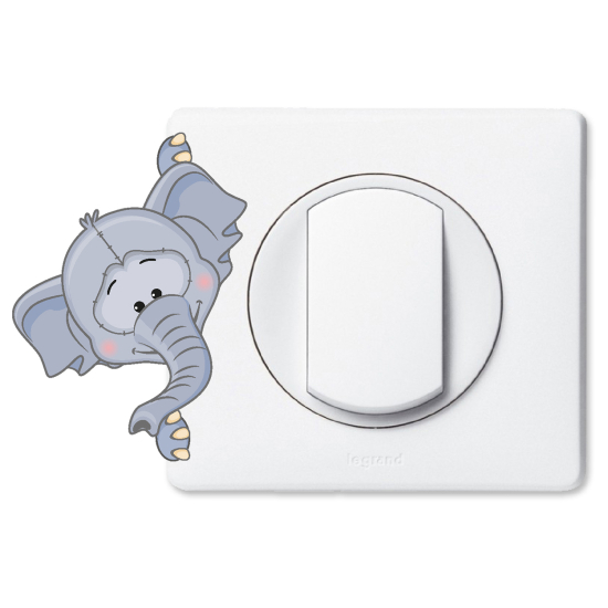 Vinilo Adhesivo Decorativo para interruptores - Elefante