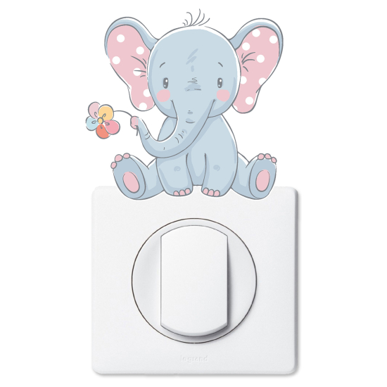 Vinilo Adhesivo Decorativo para interruptores - Elefante