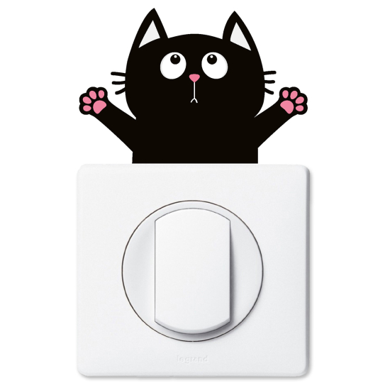 Vinilo Adhesivo Decorativo para interruptores - Gato