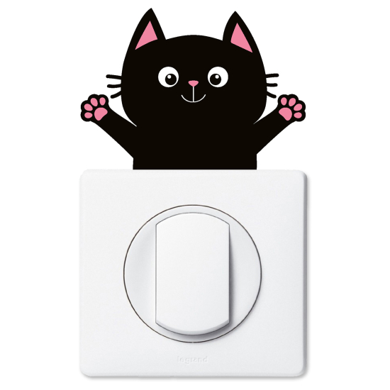 Vinilo Adhesivo Decorativo para interruptores - Gato