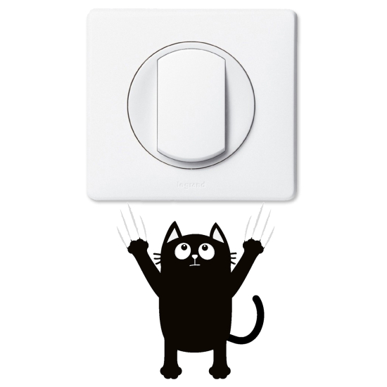 Vinilo Adhesivo Decorativo para interruptores - Gato