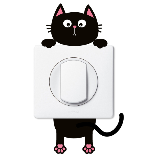 Vinilo Adhesivo Decorativo para interruptores - Gato
