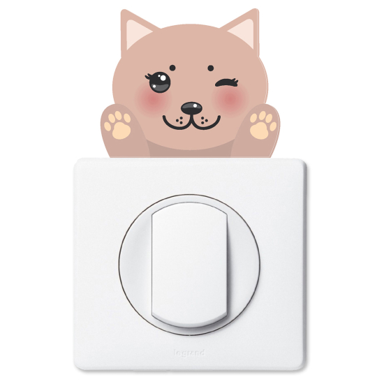 Vinilo Adhesivo Decorativo para interruptores - Gato