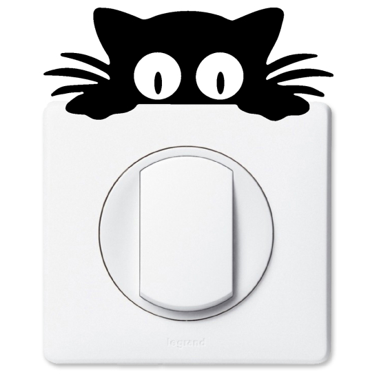 Vinilo Adhesivo Decorativo para interruptores - Gato