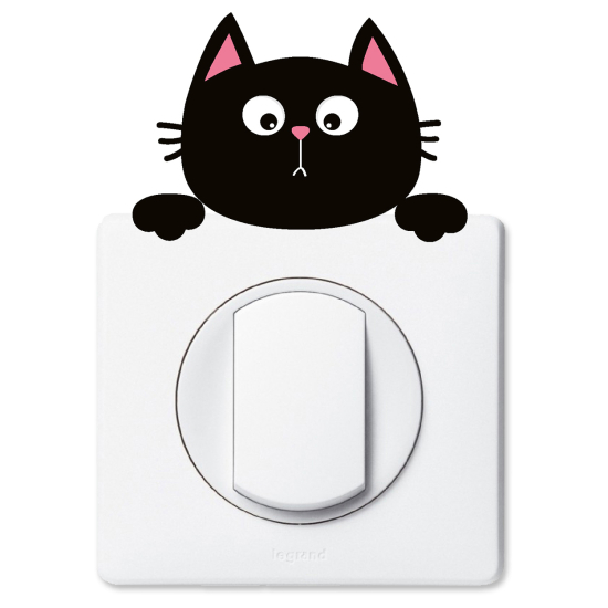 Vinilo Adhesivo Decorativo para interruptores - Gato