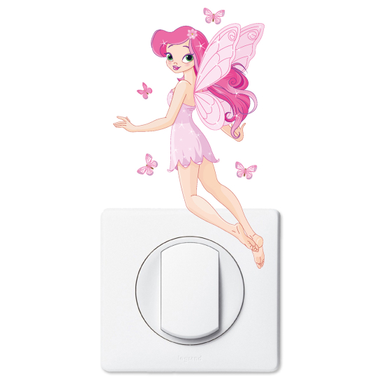 Vinilo Adhesivo Decorativo para interruptores - Hada mariposas