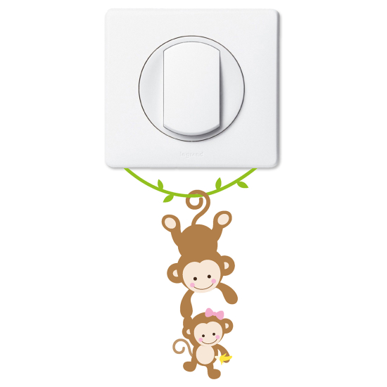 Vinilo Adhesivo Decorativo para interruptores - Monos