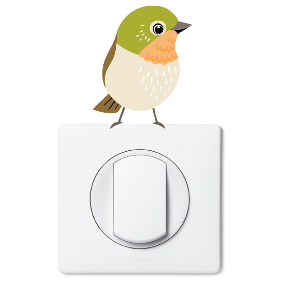 Vinilo Adhesivo Decorativo para interruptores - Pájaro