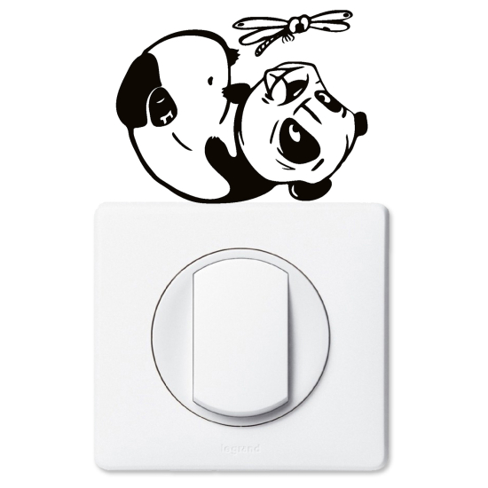 Vinilo Adhesivo Decorativo para interruptores - Panda