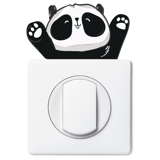 Vinilo Adhesivo Decorativo para interruptores - Panda