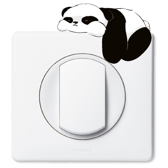 Vinilo Adhesivo Decorativo para interruptores - Panda