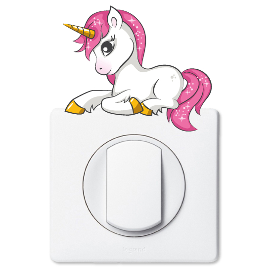 Vinilo Adhesivo Decorativo para interruptores - Unicornio