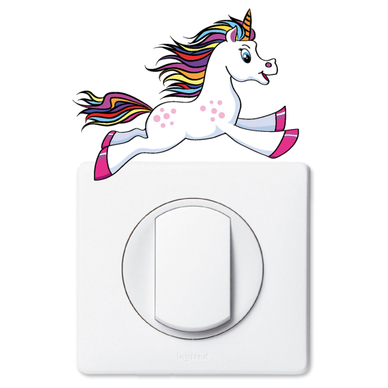 Vinilo Adhesivo Decorativo para interruptores - Unicornio