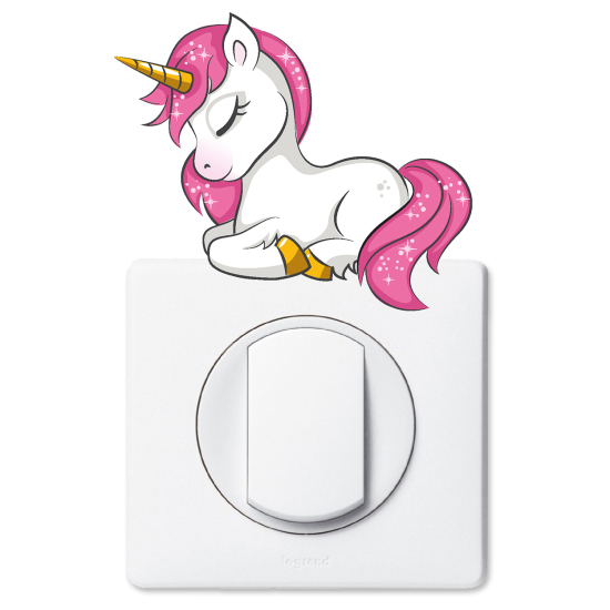 Vinilo Adhesivo Decorativo para interruptores - Unicornio