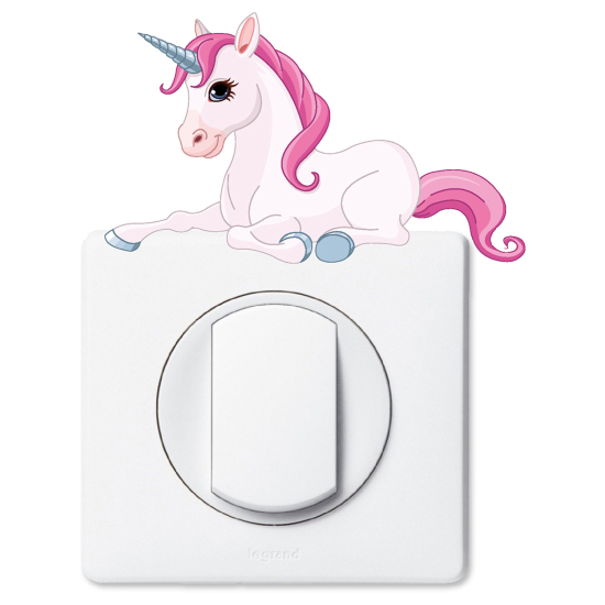 Vinilo Adhesivo Decorativo para interruptores - Unicornio