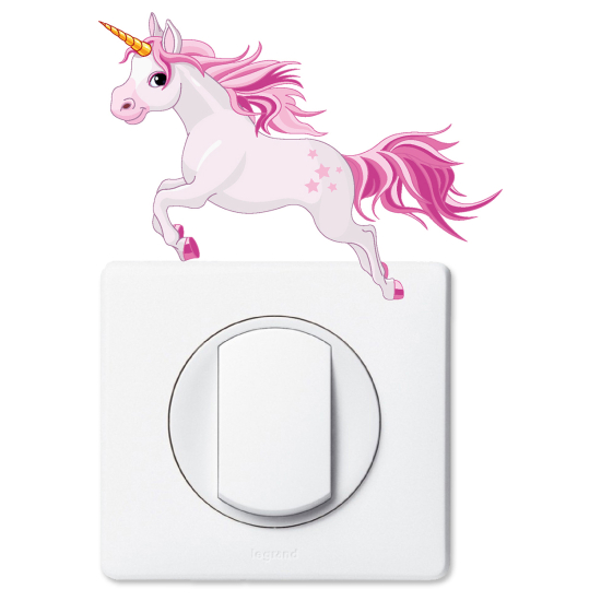 Vinilo Adhesivo Decorativo para interruptores - Unicornio