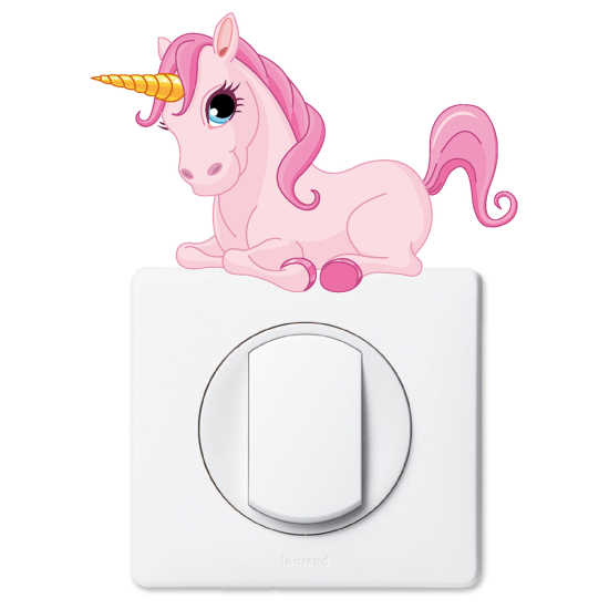 Vinilo Adhesivo Decorativo para interruptores - Unicornio