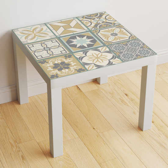 Vinilo Adhesivo Decorativo para Mesa - Motivo Azulejos de cemento