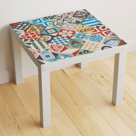 Vinilo Adhesivo Decorativo para Mesa - Motivo Azulejos de cemento