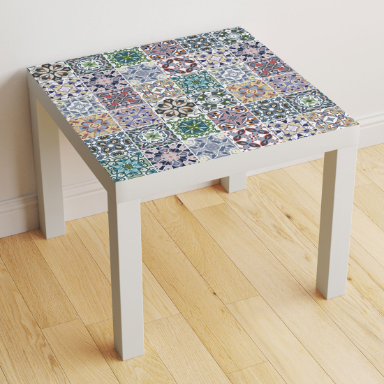 Vinilo Adhesivo Decorativo para Mesa - Motivo Azulejos de cemento